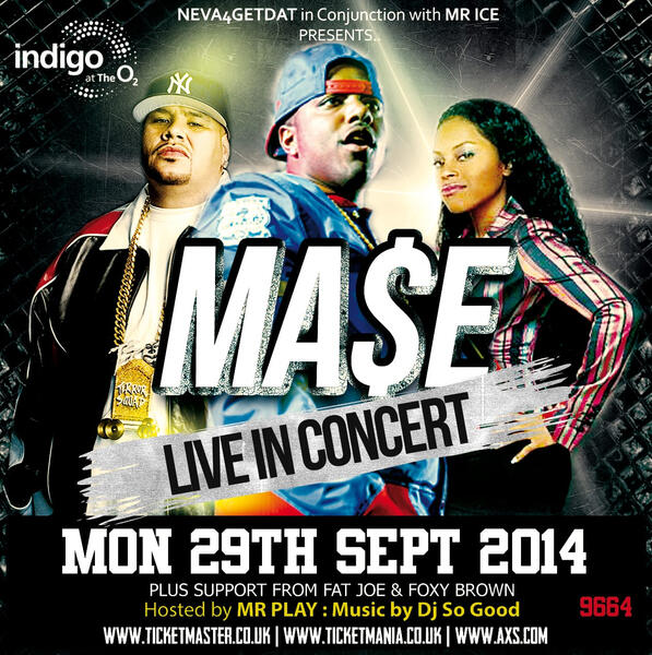 Ma$e, Fat Joe & Foxy Brown at Indigo at the O2